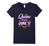Image of Queens Are Born On June 17 Birthday Gift T-Shirt