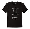 Image of Gemini Zodiac Sign May June Birthday T Shirt Twins Symbol