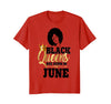 Image of Black Girl Magic Queens Are Born In June Birthday Shirt