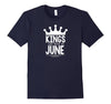 Image of Kings are Born in June Men's Birthday T-Shirt Color Set 01