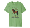 Image of Pretty Brown Filly Born In June Birthday T-shirt