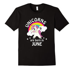 Unicorns are Born in June Birthday Dabbing T-Shirt 1