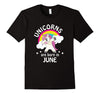 Image of Unicorns are Born in June Birthday Dabbing T-Shirt 1