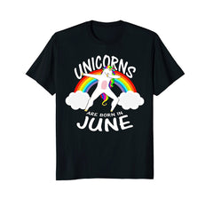 Dabbing Unicorns Are Born In June Birthday Gift T-Shirt