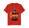 Image of Black Queens Are Born In June Shirt Birthday Nefertiti