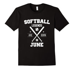 Softball June Happy Birthday Shirt