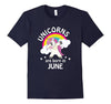 Image of Unicorns are Born in June Birthday Dabbing T-Shirt 1