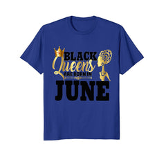 Diva Black Queens June Birthday Shirt Gift Gold Melanin