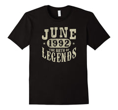 26 Years Old 26th Birthday June 1992 Birth of Legend T-Shirt