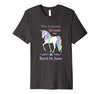 Image of Pretty Rainbow Unicorns Are Born In June Birthday Shirt