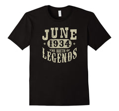 84 Years Old 84th Birthday June 1934 Birth of Legend T-Shirt