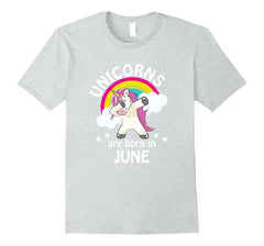 Unicorns are Born in June Birthday Dabbing T-Shirt 4