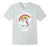 Image of Unicorns are Born in June Birthday Dabbing T-Shirt 4