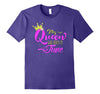 Image of My Queen Was Born in June Gold Crown Glittery Birthday Shirt