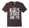 Image of Kings Are Born On June 7th Funny Birthday T-Shirt