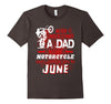 Image of Funny Motorcycle T-shirt. June Birthday Tshirt for Men/Dad