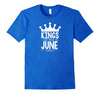 Image of Kings are Born in June Men's Birthday T-Shirt Color Set 01