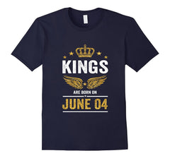 Kings Are Born On June 04 Birthday T-Shirt
