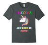 Image of Unicorns Are Born In June T-Shirt Funny Birthday Gift