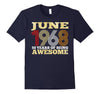 Image of June 1968 50 Years of Being Awesome Birthday Shirt