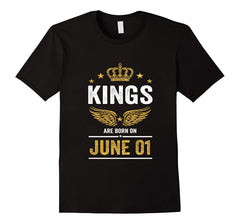 Kings Are Born On June 01 Birthday T-Shirt