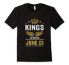 Image of Kings Are Born On June 01 Birthday T-Shirt