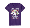 Image of Unicorns Are Born In June Unicorn Birthday T-Shirt