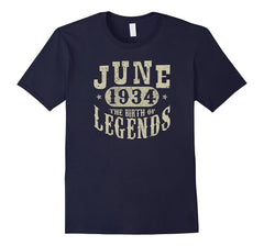 84 Years Old 84th Birthday June 1934 Birth of Legend T-Shirt