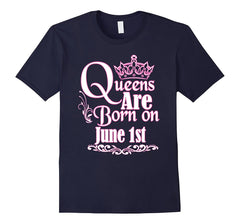 Queens Are Born On June 2nd Funny Birthday T-Shirt