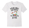 Image of Unicorns Are Born In June T Shirt | Birthday Gift Idea