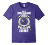 Image of The Best Mechanic Dad Born In June Funny Shirt.Birthday Gift