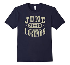 13 Years Old 13th Birthday June 2005 Birth of Legend T-Shirt