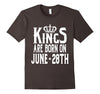 Image of Kings Are Born On June 28th Funny Birthday T-Shirt