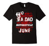 Image of Funny Motorcycle T-shirt. June Birthday Tshirt for Men/Dad