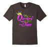 Image of My Queen Was Born in June Gold Crown Glittery Birthday Shirt