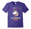 Image of Unicorns Are Born In June T-Shirt Funny Birthday Gift
