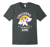 Image of Unicorns are Born in June Birthday Dabbing T-Shirt 1