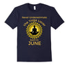 Image of Never Underestimate the Yoga Lover Born in June Birthday Tee
