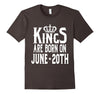 Image of Kings Are Born On June 20th Funny Birthday T-Shirt