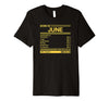 Image of born in june birthday facts gift t-shirt
