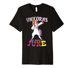 June Birthday Funny Dabbing Unicorn Lover T-shirt Gift
