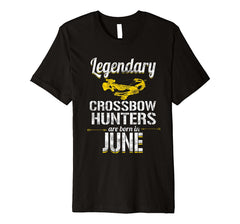 Crossbow Hunter June Birthday Premium T Shirt Gift