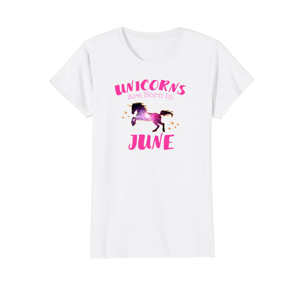 Unicorns Are Born In June T Shirt Unicorn Birthday Tee