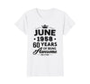 Image of Womens June 1958 60Th Birthday Gift Vintage Being Awesome T-Shirt