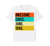 Image of 20th Birthday Vintage Gift Awesome Since June 1998 Shirt