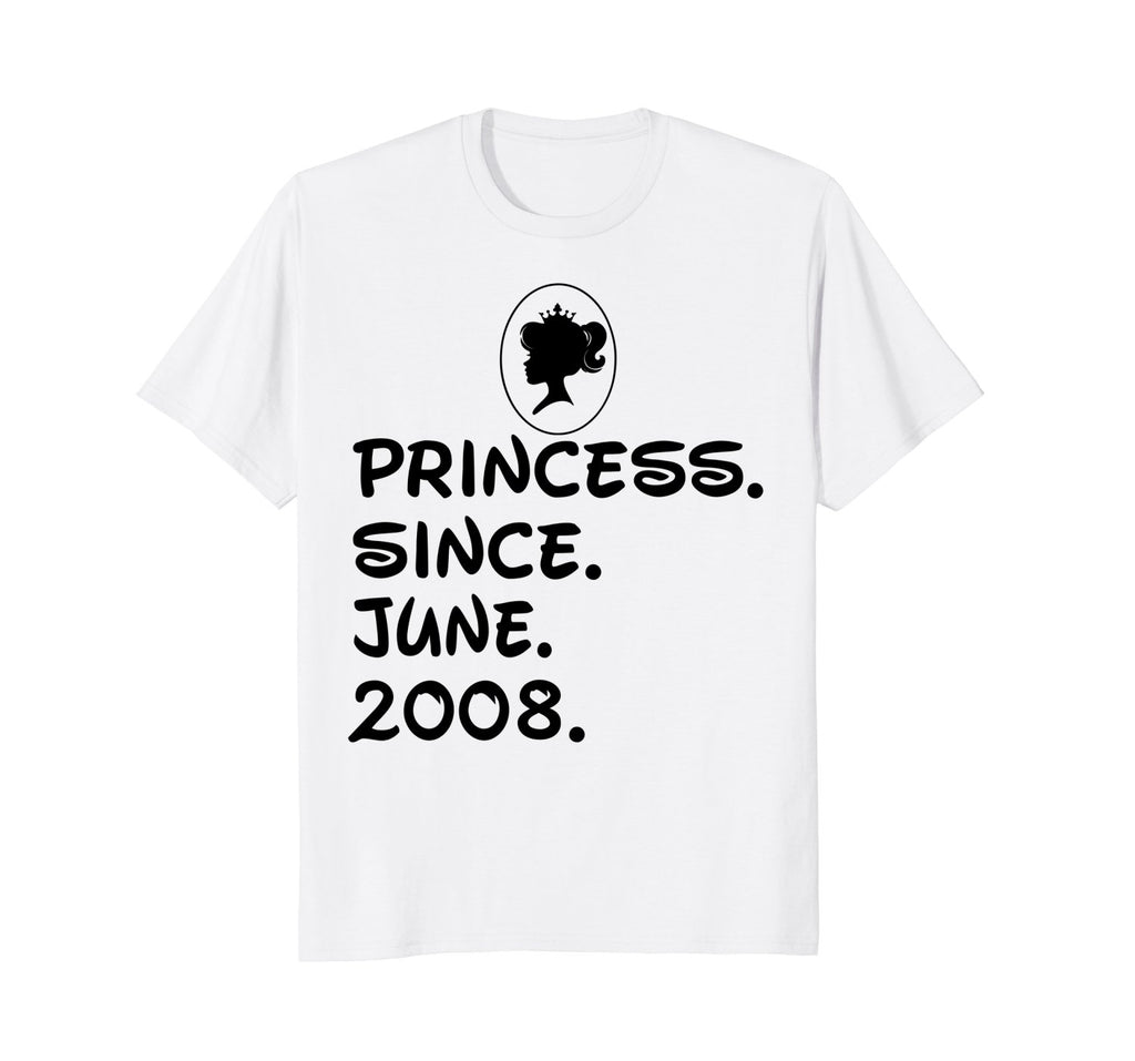 Princess Since June 2008 T-shirt 10th Birthday Gifts
