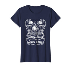 Womens 52th Birthday Gifts June 1966 Of Being Classy Sassy Shirt