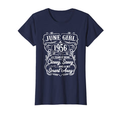 Womens 62th Birthday Gifts June 1956 Of Being Classy Sassy Shirt