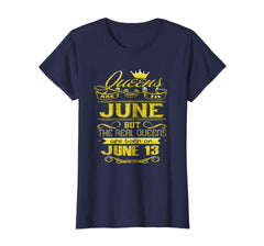 Womens Golden Real Queens Are Born On June 13 Birthday Shirt