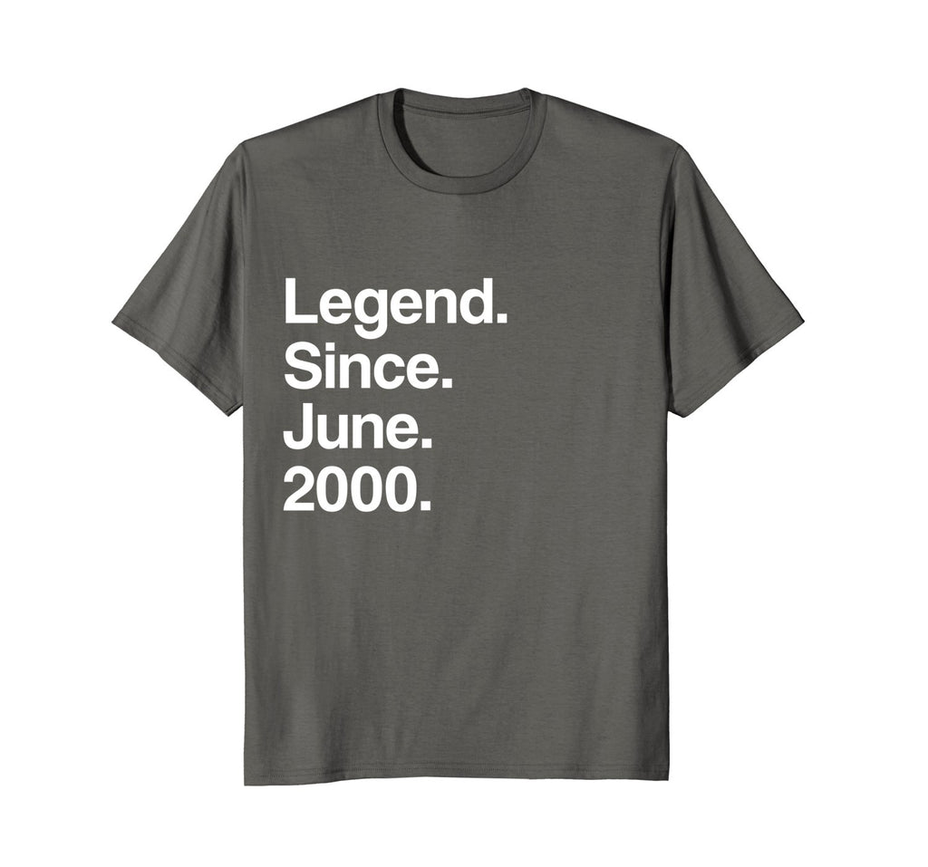 Legend Since June 2000 Shirt - Age 18th Birthday Funny Gift
